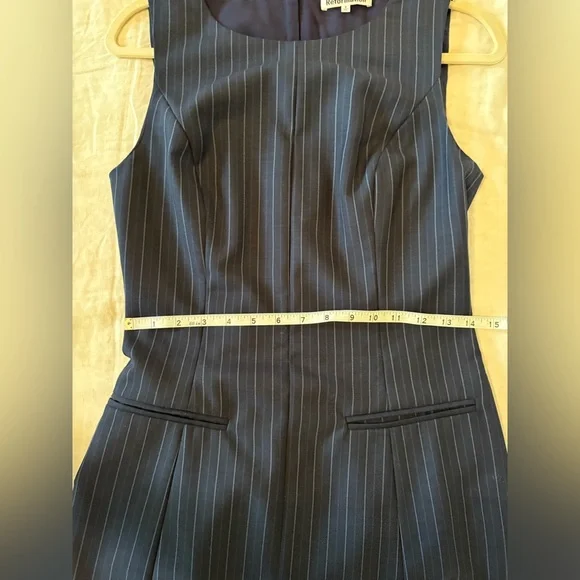 Reformation citron dress in navy stripe - Picture 4 of 6